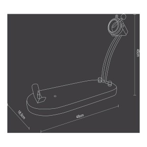 Schinkenhalter klappbar Bambus (48 x 18,5 cm) |  Schinken und Schin...