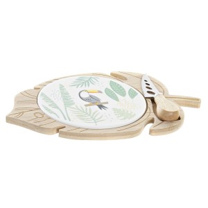 Käsebrett DKD Home Decor Bambus Steingut 28 x 18 x 3 cm (12 Stück) ...