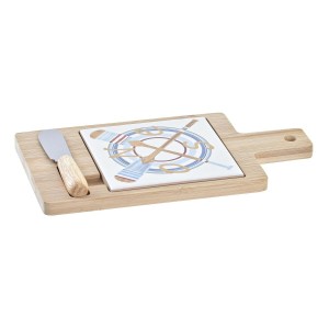 Käsebrett DKD Home Decor Bambus Aluminium Steingut 21,5 x 11,8 x 1,...