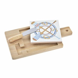 Käsebrett DKD Home Decor Bambus Aluminium Steingut 21,5 x 11,8 x 1,...