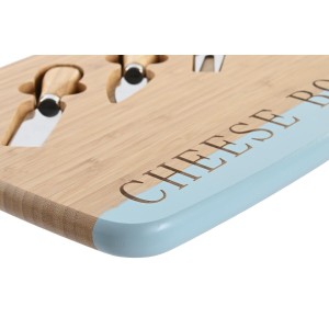 Käsebrett DKD Home Decor Bambus Edelstahl 33,5 x 24 x 2 cm (3 Stück...