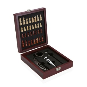Weinzubehör-Set Versa Schach Kristall ABS Holz MDF 16,8 x 5,1 x 14,...