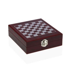Weinzubehör-Set Versa Schach Kristall ABS Holz MDF 16,8 x 5,1 x 14,...
