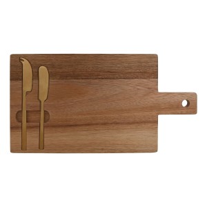 Käseschneidebrett Home ESPRIT Edelstahl Akazienholz 38 x 20 x 1,5 c...