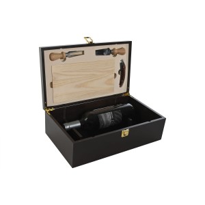Weinzubehör-Set Home ESPRIT Dunkelbraun Holz MDF 36 x 21 x 12 cm | ...