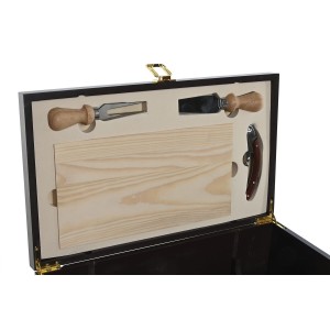 Weinzubehör-Set Home ESPRIT Dunkelbraun Holz MDF 36 x 21 x 12 cm | ...