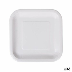 Geschirr-Set Algon Einwegartikel Weiß Pappe 23 cm (36 Stück) |  Ges...
