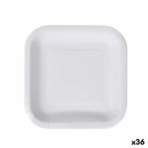 Geschirr-Set Algon Einwegartikel Weiß Pappe 20 cm (36 Stück) |  Ges...