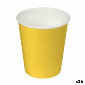 Gläserset Algon Pappe Einwegartikel Gelb 36 Stück (24 Stücke) |  Gl...