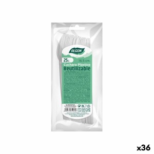 Löffel-Set Algon Wiederverwendbar Weiß 36 Stück 16,5 cm |  Messer u...