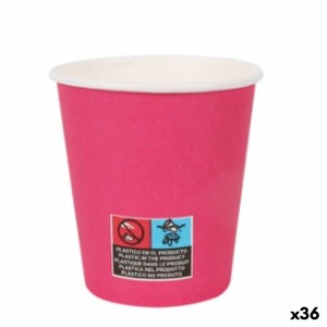 Gläserset Algon Pappe Einwegartikel 200 ml Pink 36 Stück (24 Stücke...