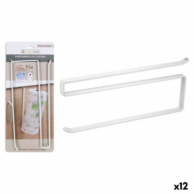 Küchenpapierrollenhalterung Confortime Weiß Metall 26 x 10 x 1,3 cm... Küchenpapierrollenhalterung Confortime Weiß Metall 26 x 10 x 1,3 cm...