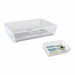 Besteckkasten Confortime Metall Weiß 21,8 x 15,24 x 5,2 cm (12 Stüc...