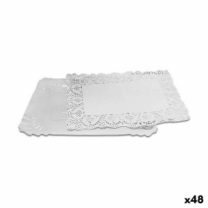 Tortenboden Algon Weiß 15 x 22 x 1 cm (4 Stücke) (48 Stück) |  Gesc...