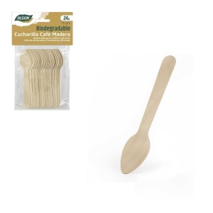 Löffel-Set Algon Kaffee Holz 24 Stücke 11 cm (36 Stück) |  Messer u...