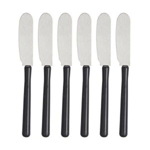 Buttermesser Kinvara Schwarz Silberfarben Kunststoff 1 x 20 x 13 cm...