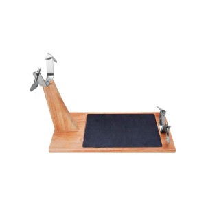 Schinkenhalter aus Holz EDM Braun Holz Kautschukholz 30,5 x 43,8 cm...