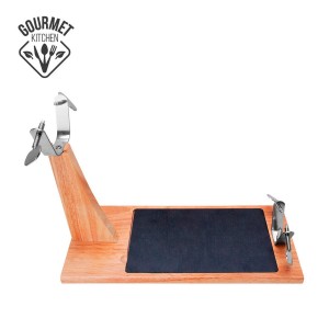 Schinkenhalter aus Holz EDM Braun Holz Kautschukholz 30,5 x 43,8 cm...