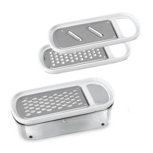Reibe mit Auffangbehälter Metaltex Rap-Box 3 in 1 ABS Acryl (21 cm)...