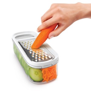Reibe mit Auffangbehälter Metaltex Rap-Box 3 in 1 ABS Acryl (21 cm)...