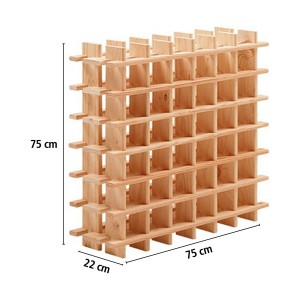 Flaschenregal Astigarraga Braun Kiefer (75 x 22 x 75 cm) |  Flasche...