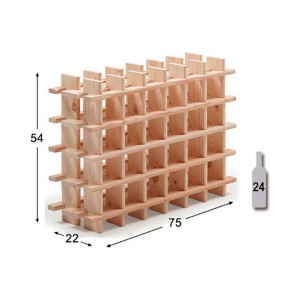Flaschenregal Astigarraga Braun Kiefer (75 x 22 x 54 cm) |  Flasche...