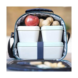Viereckige Lunchbox mit Deckel Milan grün 330 ml 12 x 10 x 7 cm Kun...