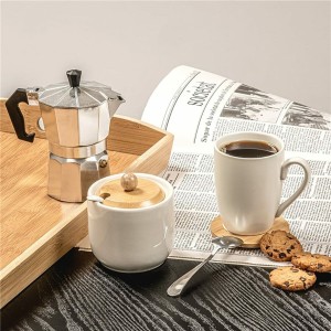 Set aus 6 Teetassen Caison Weiß Porzellan 350 ml Matter Finish |  T...