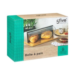 Brotkorb 5five Simply Smart Bambou cuisine Silberfarben Verchromt 3...