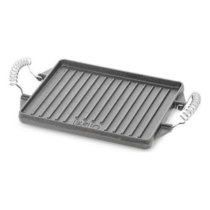 Grillplatte Vaello rechteckig Grau Gusseisen (27 x 21 cm) |  Pfanne...