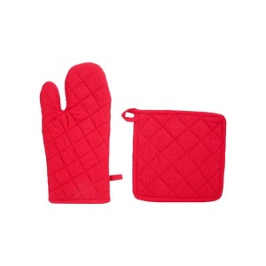 Küchenhandschuh & Grip-Set Atmosphera Rot Baumwolle |  Küchentextil...