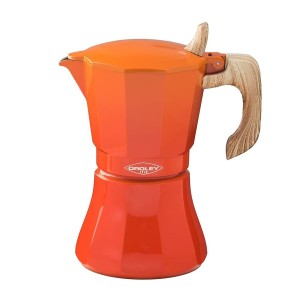 Italienische Kaffeemaschine Oroley Petra Orange Aluminium 9 Tassen ...