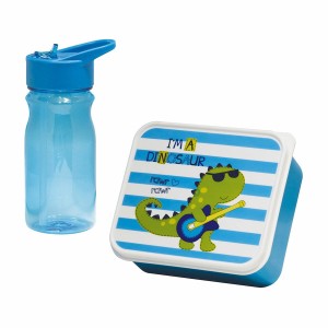 Brotzeitdose mit Flasche Mondex Blau Dinosaurier |  Brotdosen, Lebe...