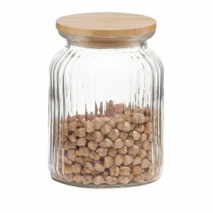 Gefäß Andrea House MS72137 Glas Bambus Küche 1 L |  Brotdosen, Lebe...