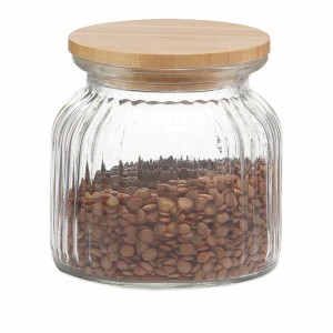 Gefäß Andrea House MS72136 Glas Bambus Küche 600 ml |  Brotdosen, L...