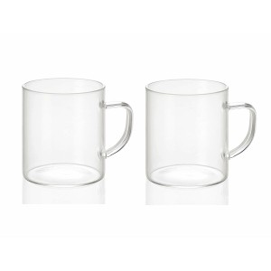 Satz von 2 Henkelbechern Andrea House ms19209 Durchsichtig Glas 300...