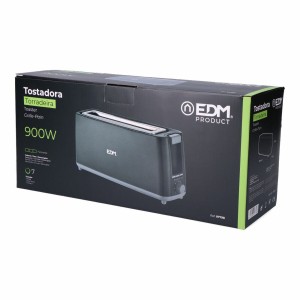 Toaster EDM 07798 Black Design 900 W Lang |  Toaster   | Chef Up