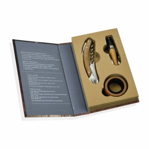 Weinzubehör-Set Andrea House cc66178 Holz Edelstahl 3 Stücke |  Wei...