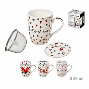 Filtertasse für Teeaufgüsse Kozina Valentinstag 300 ml |  Tassen un...