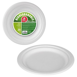 Geschirr-Set Best Products Green Zuckerrohr Ø 17 cm Weiß Biologisch...