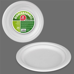 Geschirr-Set Best Products Green Zuckerrohr Ø 17 cm Weiß Biologisch...