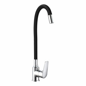 Mischbatterie EDM 01155 Baiona Schwarz Messing Zink Flexibel Küche ...