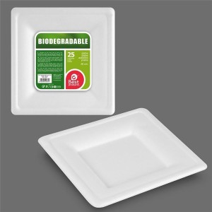 Geschirr-Set Best Products Green Zuckerrohr Ø 20 cm Weiß Biologisch...