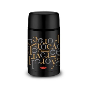 Thermoskanne für Lebensmittel Oroley Schwarz Edelstahl 1 L Buchstab...