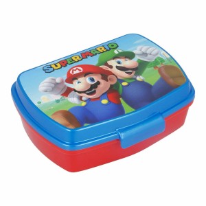 Brotdose für Sandwiches Super Mario Kunststoff Rot Blau (17 x 5.6 x...