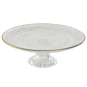 Flacher Teller Home ESPRIT Durchsichtig Gold Kristall 23 x 23 x 8 c...