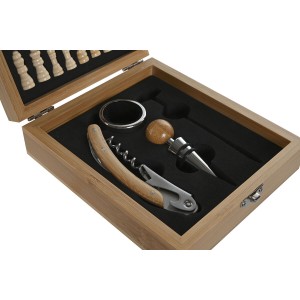 Weinzubehör-Set Home ESPRIT natürlich Bambus 15 x 17 x 5 cm |  Wein...