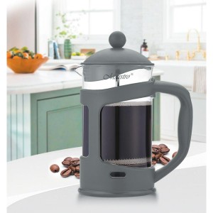 Teekanne Feel Maestro MR-1665-1000 Grau Edelstahl Borosilikatglas 1...