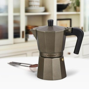 Italienische Kaffeemaschine Feel Maestro MR-1666-6-BROWN Schwarz Br...