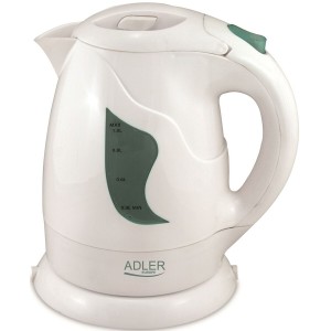 Wasserkocher mit Elektrischer Teekanne Adler AD 08w Weiß 850 W 1 L ...